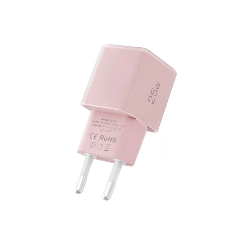 Tech-Protect NCM25 φορτιστής τοίχου USB-C PD 25W, Baby Pink
