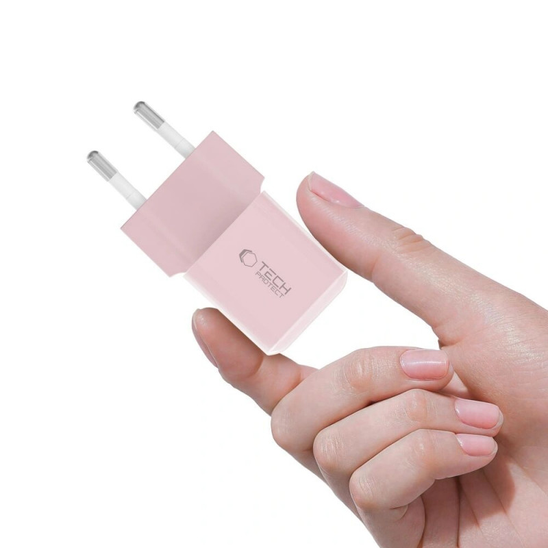 Tech-Protect NCM25 φορτιστής τοίχου USB-C PD 25W, Baby Pink