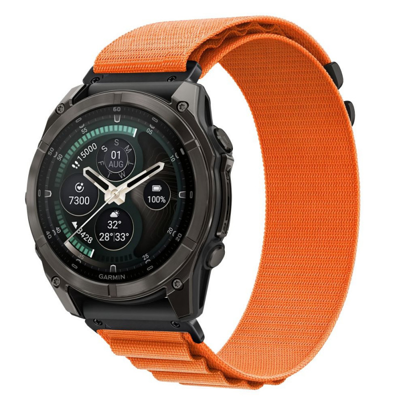 Tech-Protect Nylon Pro THP6032 λουράκι ρολογιού για Garmin Fenix 5X / 5X Plus / 6X / 6X Pro / 7X / 8 / 8 Pro / 9 / 9 Pro (47 mm), πορτοκαλί
