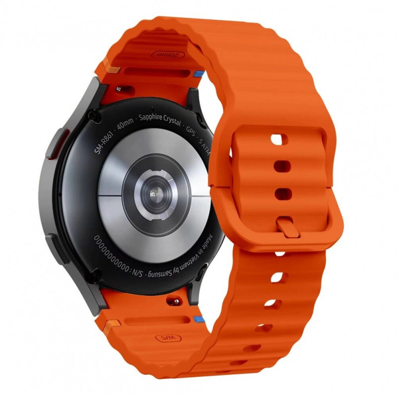 Tech-Protect Λουράκι Silicone Sport για Samsung Galaxy Watch 4/5/5 Pro/6/7/FE, Πορτοκαλί