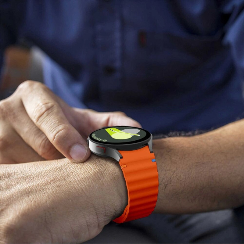 Tech-Protect Λουράκι Silicone Sport για Samsung Galaxy Watch 4/5/5 Pro/6/7/FE, Πορτοκαλί