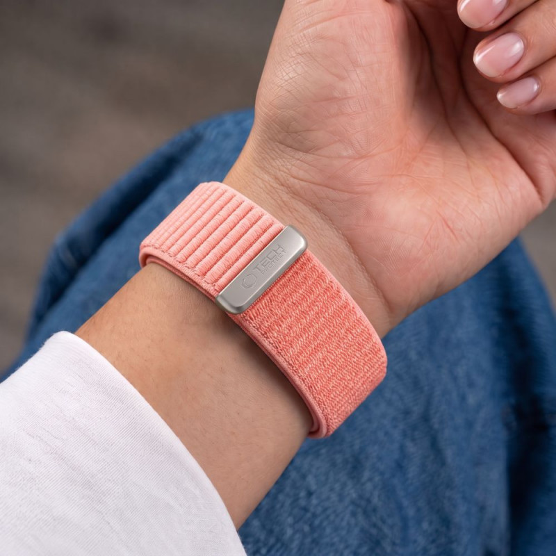 Tech-Protect NylonLoop λουράκι για Apple Watch 8 / 9 / 10 / 11 / 12 / SE (40 / 41 / 42 mm), ροζ