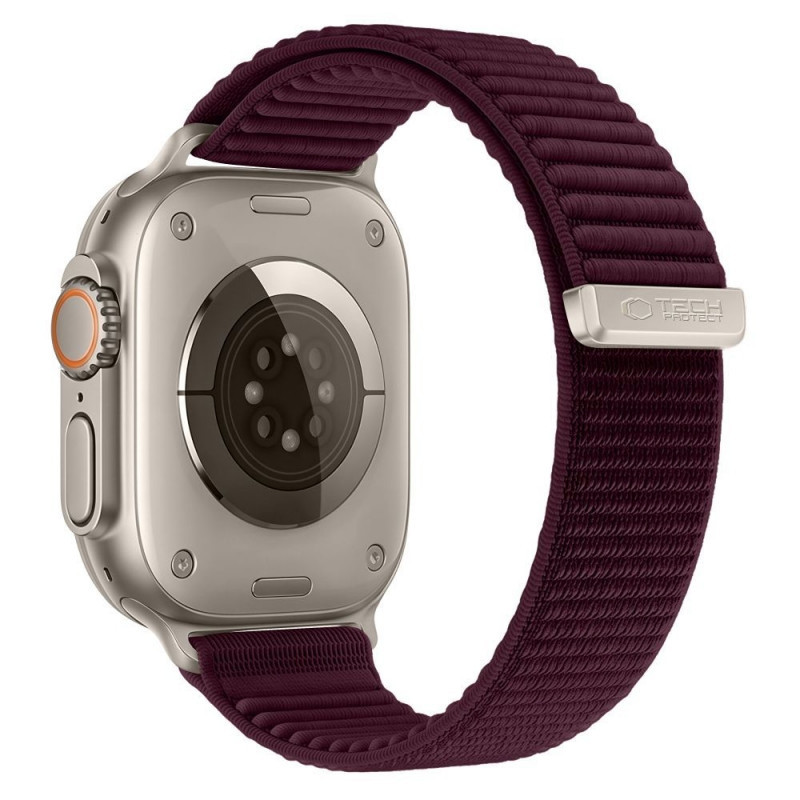 Tech-Protect NylonLoop λουράκι για Apple Watch 8 / 9 / 10 / 11 / 12 / SE (40 / 41 / 42 mm), Deep Burgundy