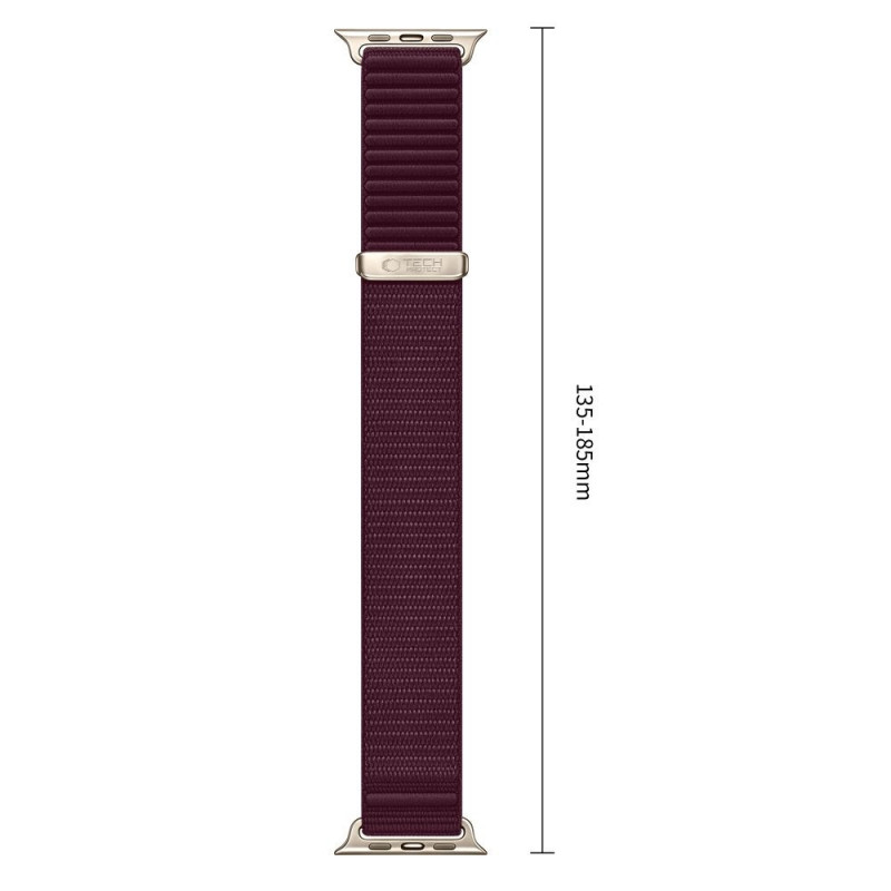 Tech-Protect NylonLoop λουράκι για Apple Watch 8 / 9 / 10 / 11 / 12 / SE (40 / 41 / 42 mm), Deep Burgundy