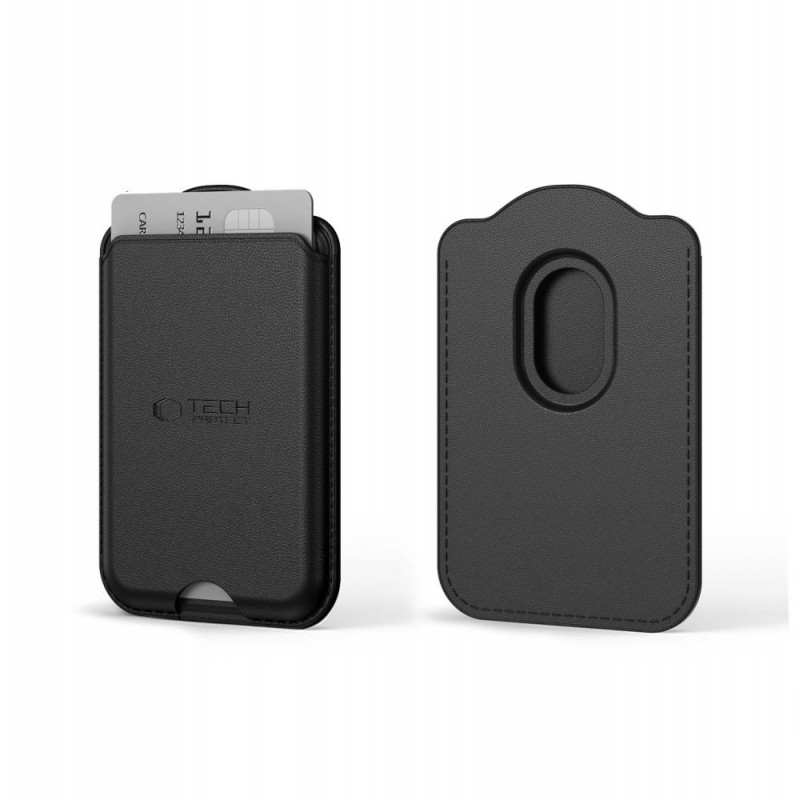 Tech-Protect CH02 MagWallet MagSafe καθολική μαγνητική θήκη καρτών, μαύρη