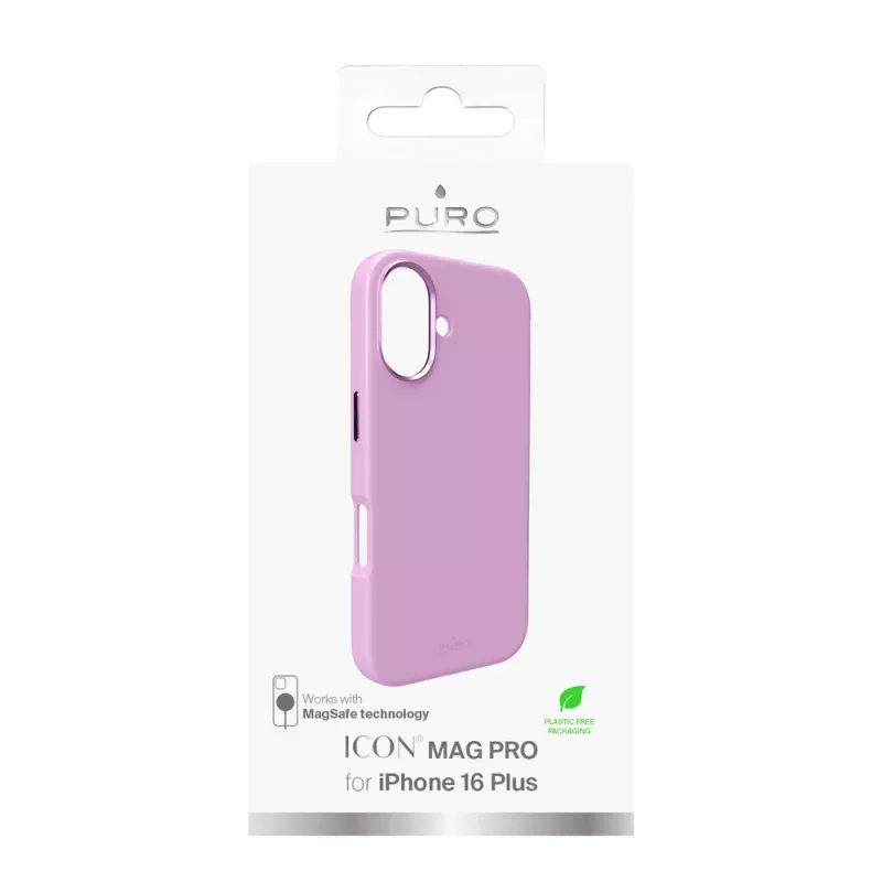 Θήκη σιλικόνης Puro Icon Mag Pro MagSafe για iPhone 16 Plus, ροζ