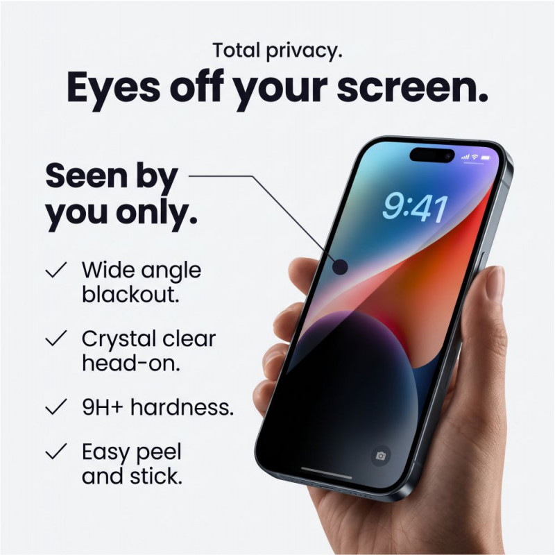 Tech-Protect Glass SPY+ Ενισχυμένο γυαλί προστασίας απορρήτου για Apple iPhone 18 Pro Max (2 τεμ.)