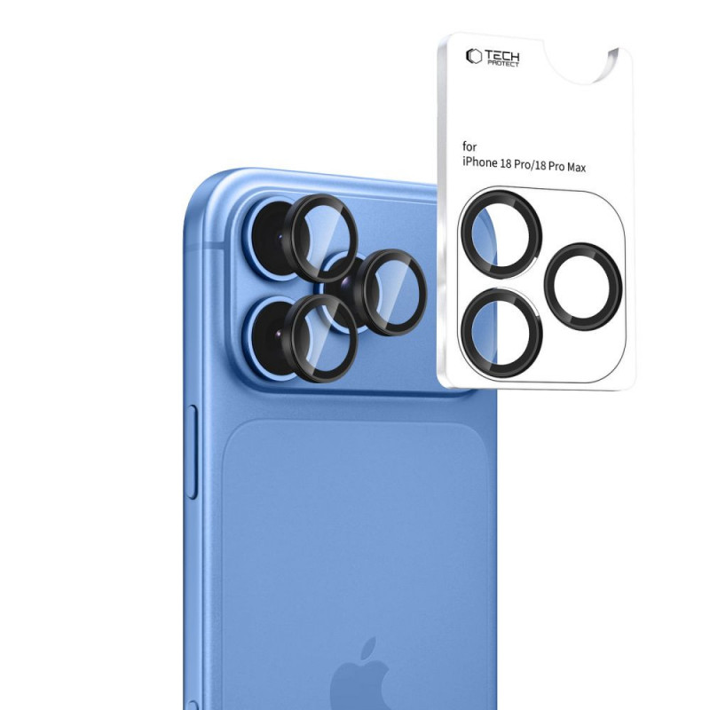 Tech-Protect Camring Fit+ κάλυμμα κάμερας για Apple iPhone 18 Pro / 18 Pro Max, μαύρο