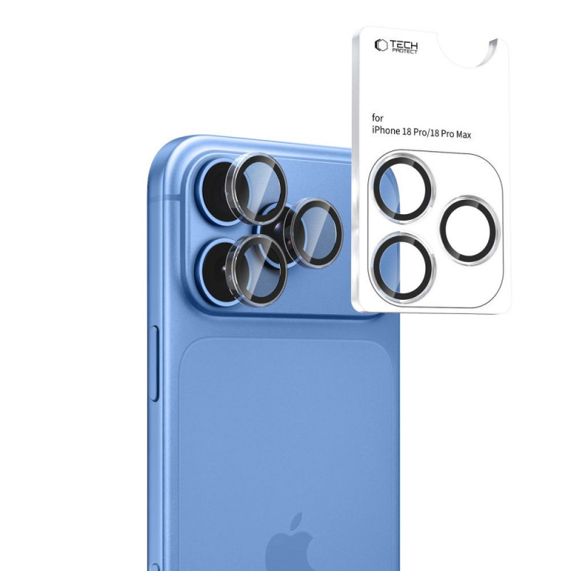 Tech-Protect Camring Fit+ Κάλυμμα Κάμερας για Apple iPhone 18 Pro / 18 Pro Max, Διάφανο
