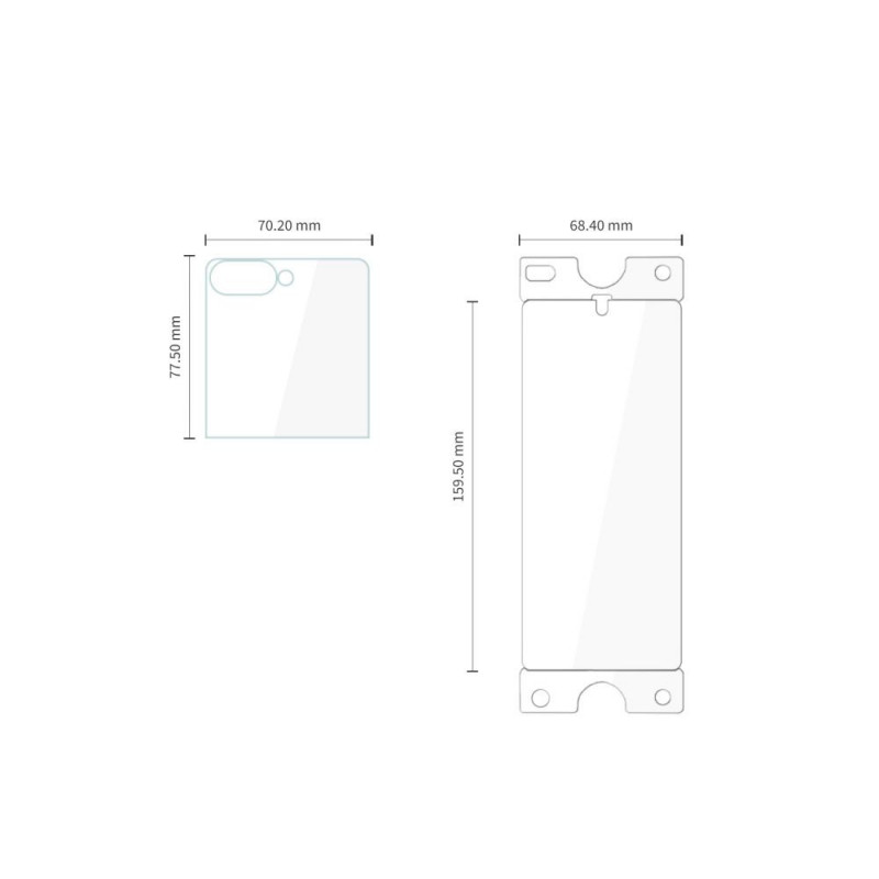 Tech-Protect Easy Set Foil & Glass Fit+ 4in1 Προστασία Οθόνης για Samsung Galaxy Z Flip 7 / 8, Διαφανές (2+2 τεμ.)