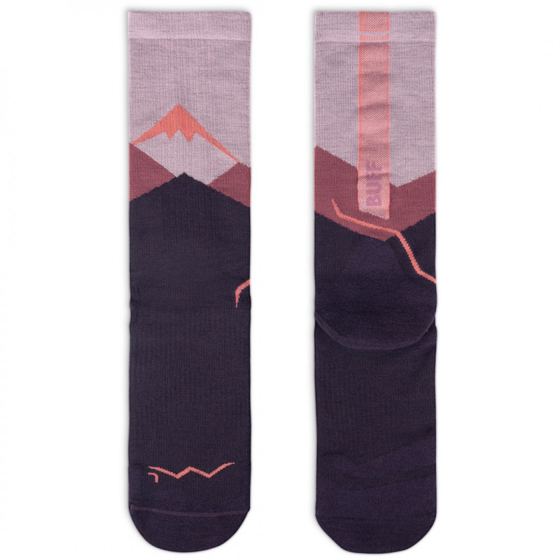Buff Merino Lightweight Crew Sock LWC1, ροζ, L
