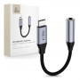 Tech-Protect Ultraboost προσαρμογέας DAC USB-C σε 3.5 mm mini jack, σιδερένιο γκρι