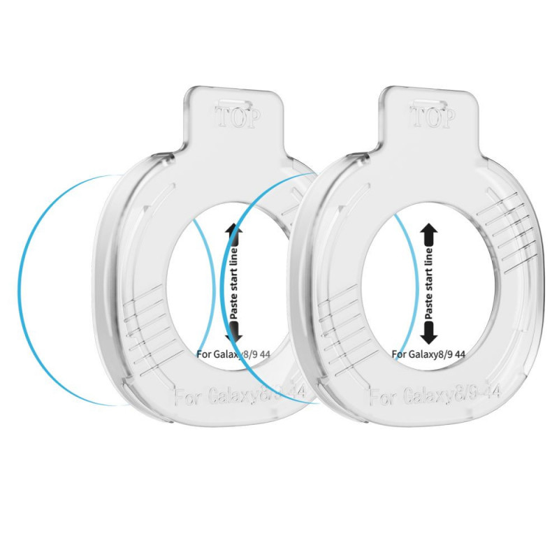 Tech-Protect Easy Set+ Διαφανές σκληρυμένο γυαλί για Samsung Galaxy Watch 8 / 9 44 mm (2 τεμ.)