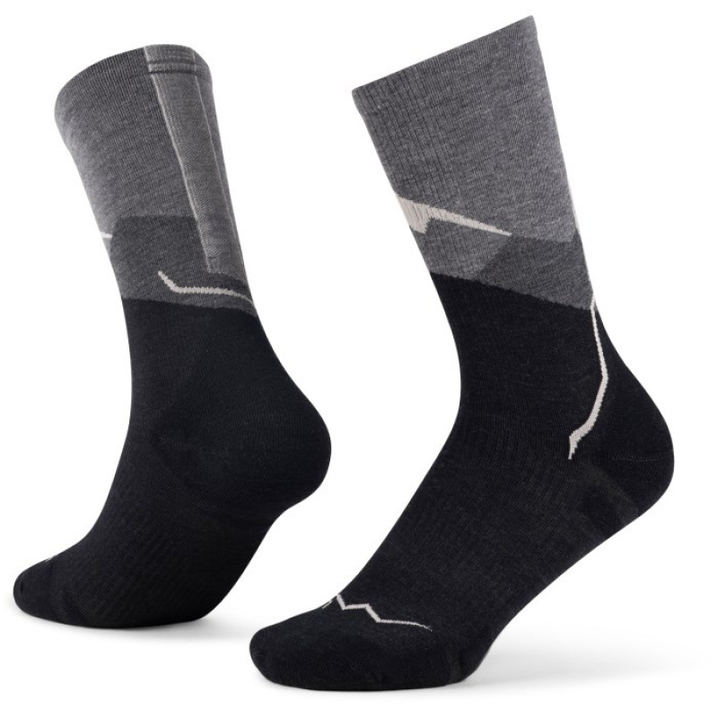 Buff Merino Lightweight Crew Κάλτσα LWC1, Graphite, L