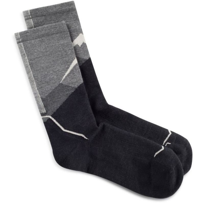 Buff Merino Lightweight Crew Κάλτσα LWC1, Graphite, L