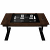 Lian Li DK07 Desk Case Wood Edition, με δυνατότητα διπλού συστήματος, 2x E-ATX, ρυθμιζόμενο ύψος, καρυδιά / μαύρο