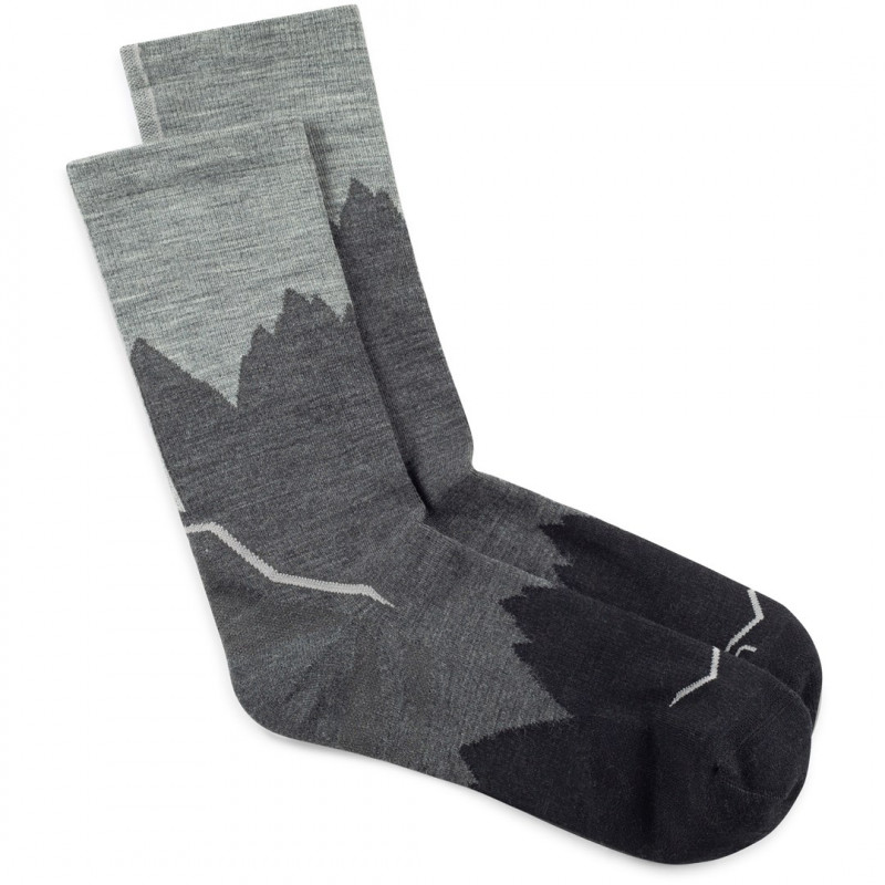 Buff Merino Lightweight Crew Sock LWC3, Μαύρο, L