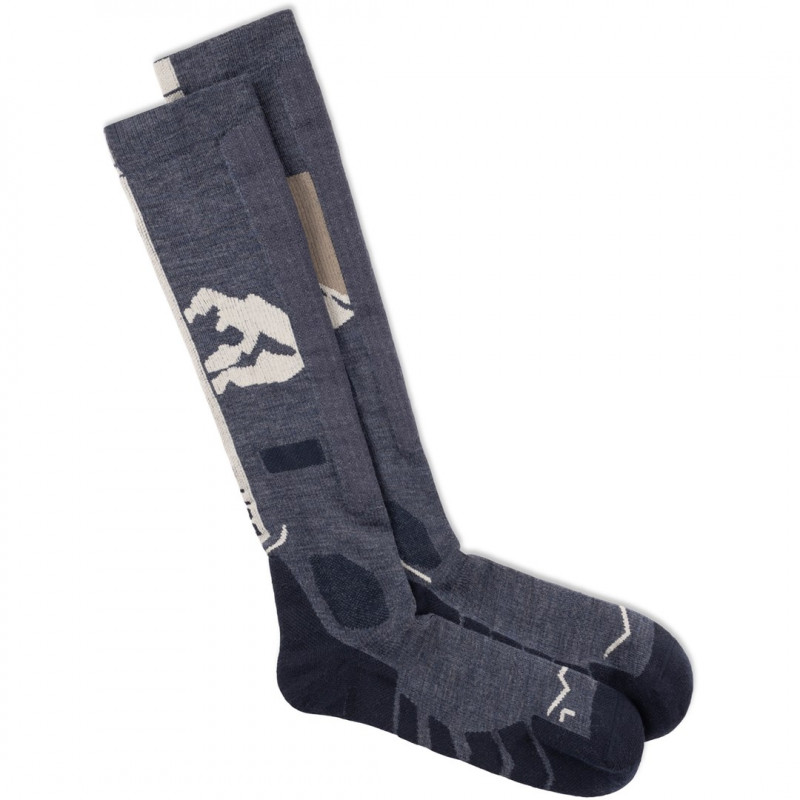 Buff Merino HW Over The Calf Κάλτσες HWO1, Night Blue, L