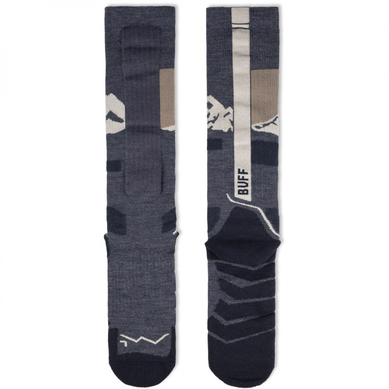 Buff Merino HW Over The Calf Κάλτσες HWO1, Night Blue, L