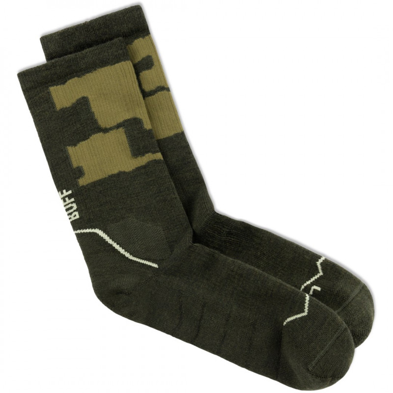 Buff Merino MW Crew Κάλτσες MWC2, Beetle Green, L