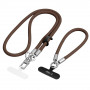 Σετ λουριών crossbody και καρπού Tech-Protect C10S Rope, καφέ καρυδιά/τιτάνιο