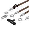 Σετ λουριών crossbody και καρπού Tech-Protect C10S Rope, καφέ καρυδιά/τιτάνιο