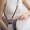 Σετ λουριών crossbody και καρπού Tech-Protect C10S Rope, καφέ καρυδιά/τιτάνιο