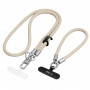 Σετ ιμάντα crossbody και καρπού Tech-Protect C10S Rope, μπεζ ερήμου/τιτάνιο