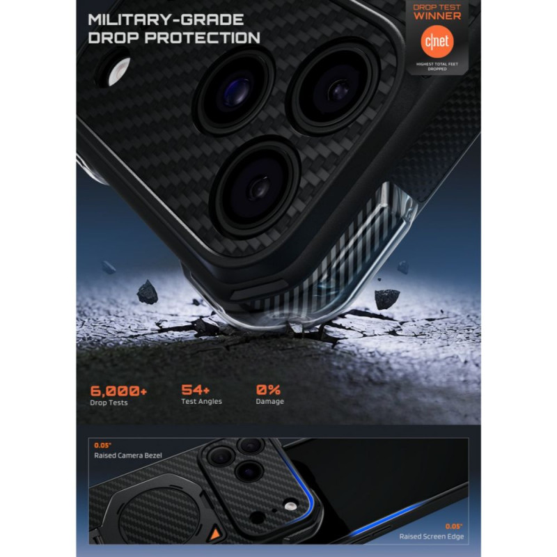 Θήκη Supcase UB Aero MagSafe Aramid για Apple iPhone 17 Pro Max / 18 Pro Max, Μαύρη
