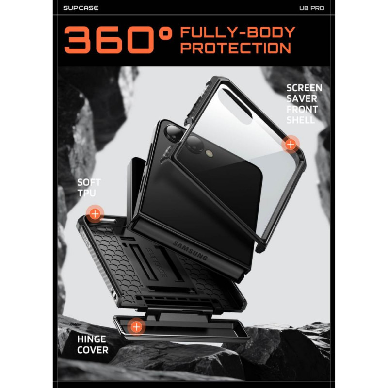 Θήκη Supcase Unicorn Beetle Pro για Samsung Galaxy Z Flip 8, μαύρη