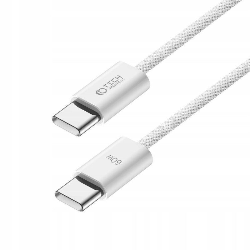 Καλώδιο Tech-Protect Ultraboost Classic USB-C / USB-C PD, 60W, 3A, 100 cm, Λευκό