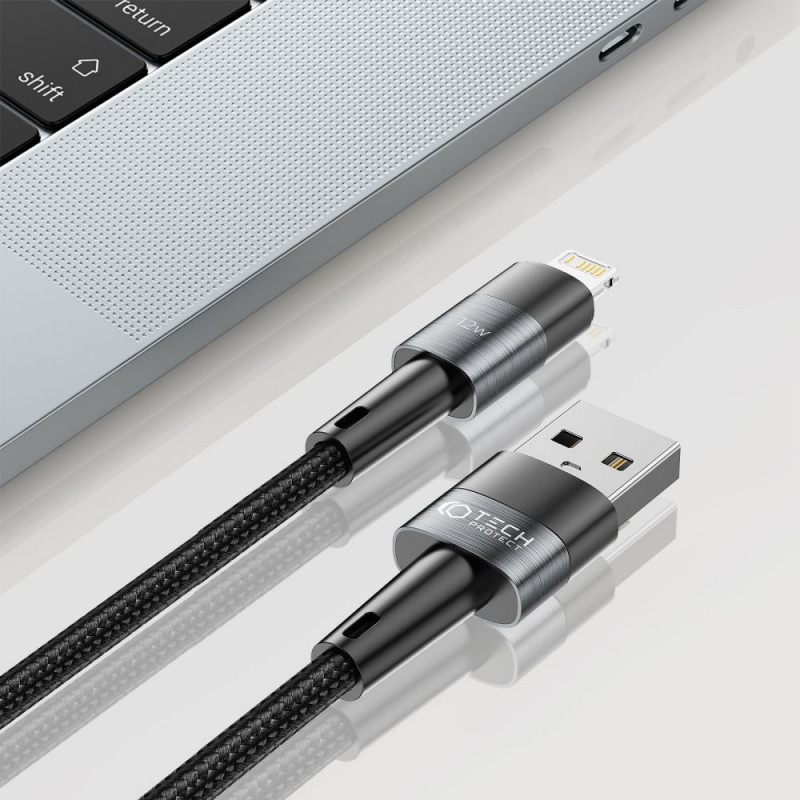 Tech-Protect UltraBoost Καλώδιο USB-A/Lightning 12W 2.4A 200 cm, Γκρι