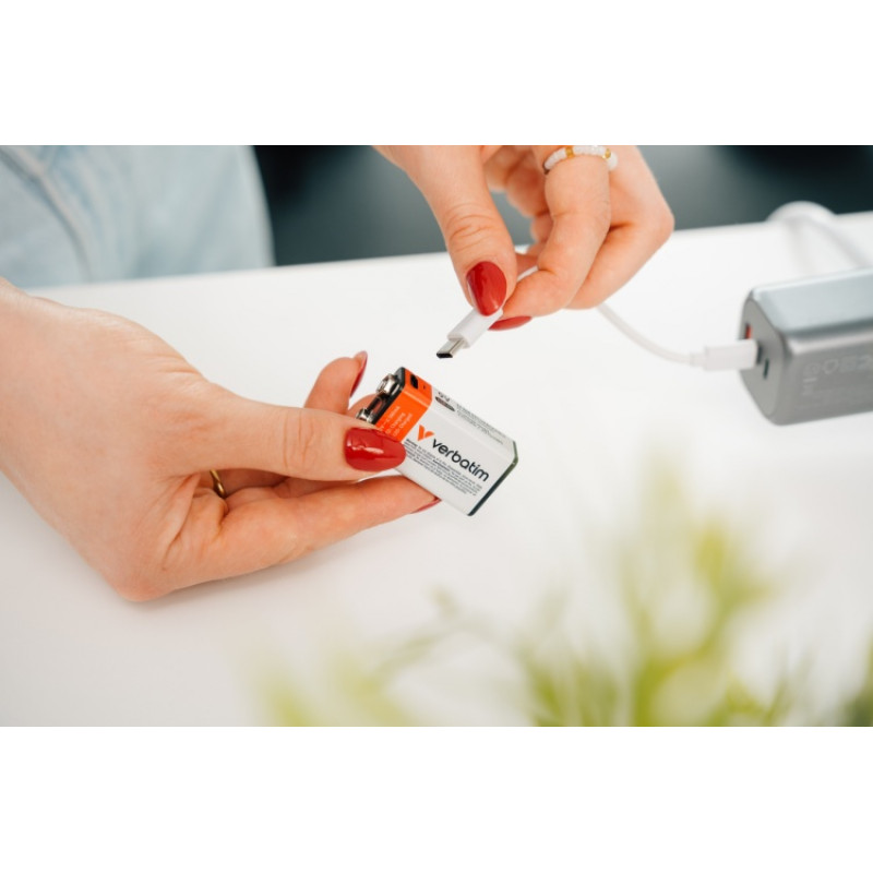 Επαναφορτιζόμενη μπαταρία Verbatim 30251 USB-C Li-ion 9V 335 mAh (1 τεμ.)