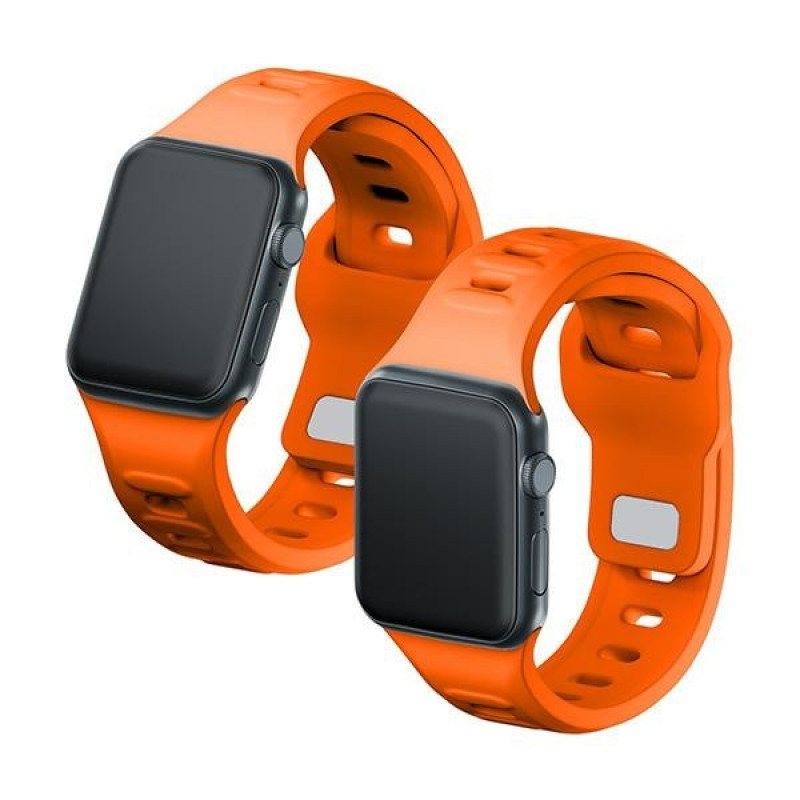 3mk Σιλικόνης Λουράκι Ρολογιού για Apple Watch 38/40/41 mm, πορτοκαλί