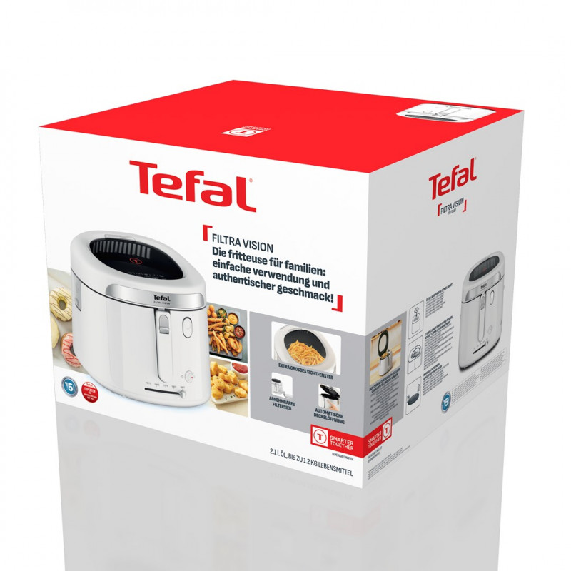 Tefal Filtra Vision FF2541E0 Φριτέζα, 2.1 L, 1900 W, Λευκή