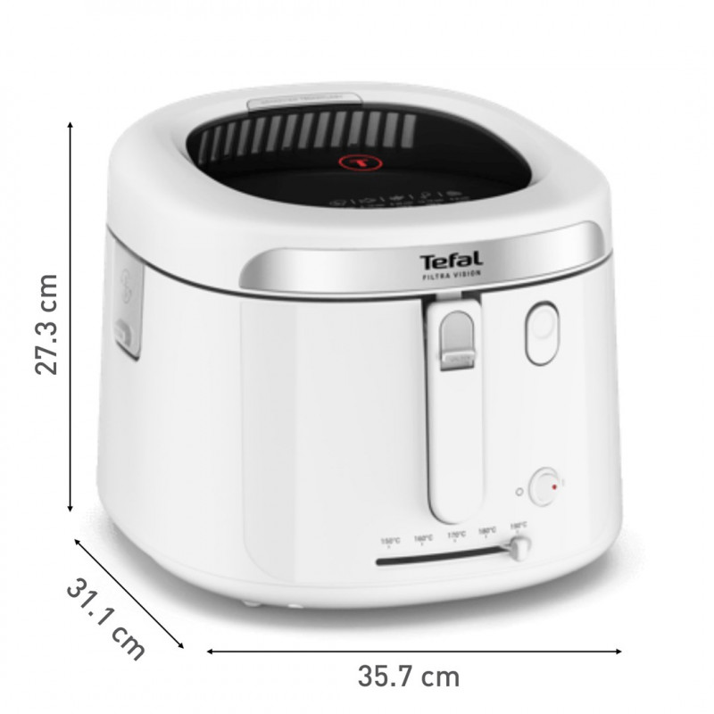 Tefal Filtra Vision FF2541E0 Φριτέζα, 2.1 L, 1900 W, Λευκή
