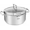 Κατσαρόλα Tefal Duetto+ G7194655, Στρογγυλή, Ανοξείδωτο Ατσάλι, 24 cm, Γυάλινο Καπάκι