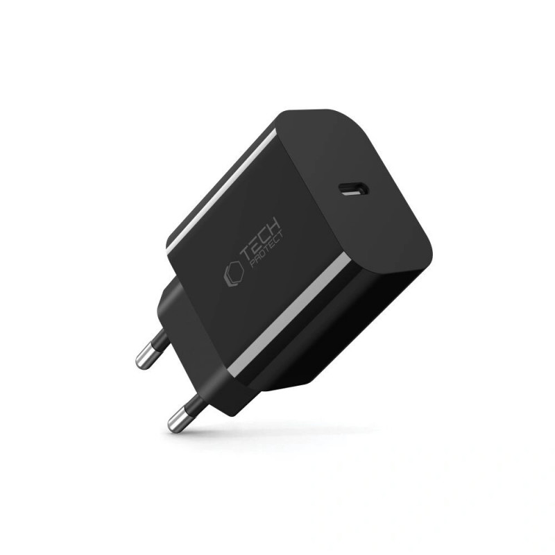 Tech-Protect NC20W φορτιστής τοίχου USB-C PD 20W, μαύρος