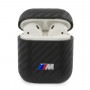 Θήκη BMW BMA2WMPUCA PU Carbon M Collection για Apple AirPods 1/2, μαύρη