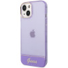 Guess GUHCP14SHGCOU Διαφανής Σκληρή Θήκη για Apple iPhone 14 / 15 / 13 6.1 ίντσες, μωβ