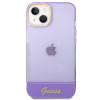 Guess GUHCP14SHGCOU Διαφανής Σκληρή Θήκη για Apple iPhone 14 / 15 / 13 6.1 ίντσες, μωβ