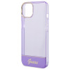 Guess GUHCP14SHGCOU Διαφανής Σκληρή Θήκη για Apple iPhone 14 / 15 / 13 6.1 ίντσες, μωβ