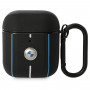 Θήκη BMW BMA222RVSK Leather Color Lines για Apple AirPods 1/2, μαύρη