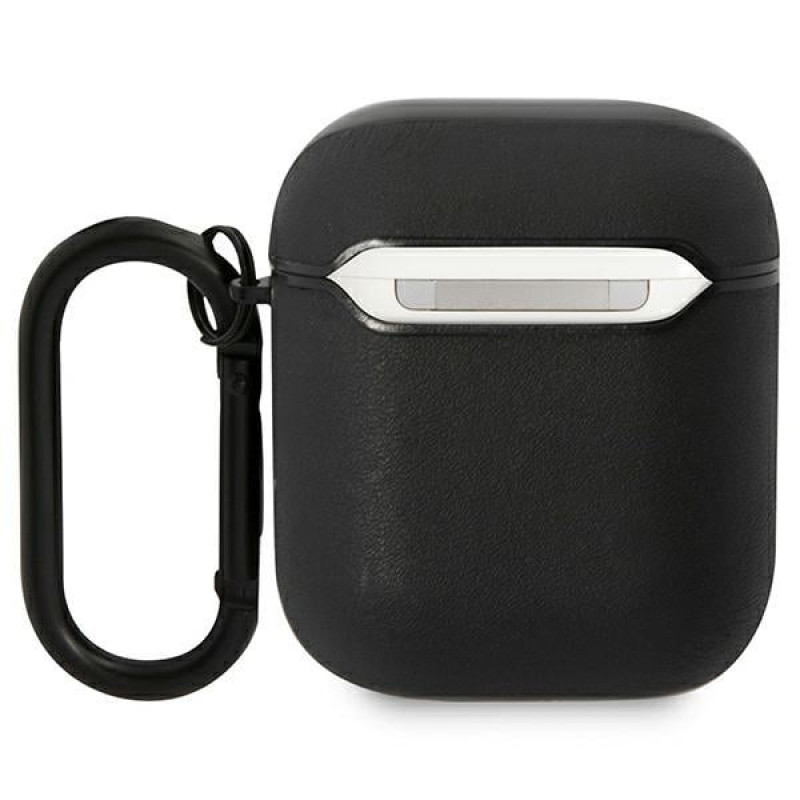 Θήκη BMW BMA222RVSK Leather Color Lines για Apple AirPods 1/2, μαύρη
