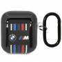 Θήκη BMW BMA222SWTK Multiple Colored Lines για Apple AirPods 1/2, μαύρη