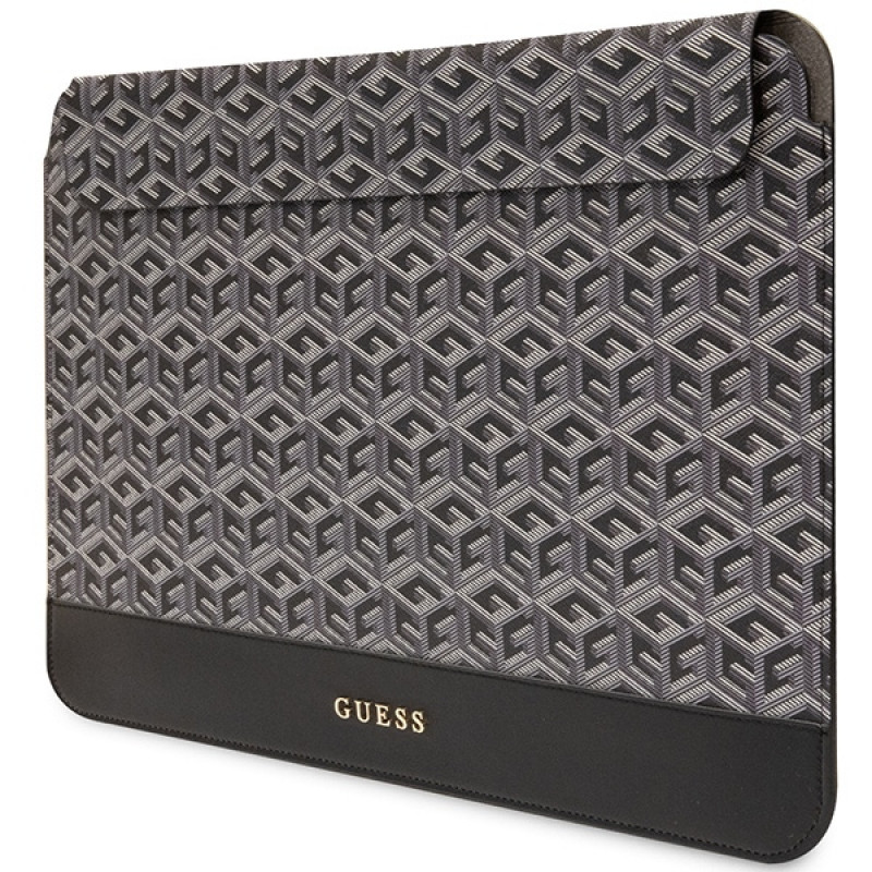 Θήκη φορητού υπολογιστή Guess GUCS16HGCFSEK GCube Stripes, 16 inch, μαύρη