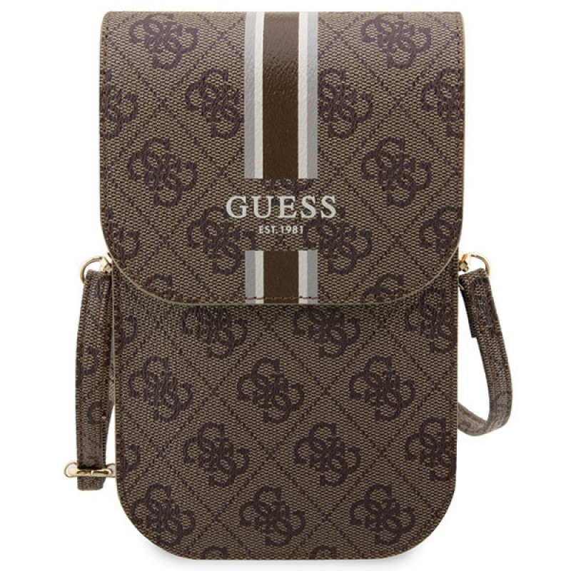 Guess GUWBP4RPSW 4G Stripes τσάντα χειρός, καφέ