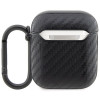 Θήκη BMW BMA2WMPUCA2 Carbon Double Metal Logo για Apple AirPods 1/2, μαύρη