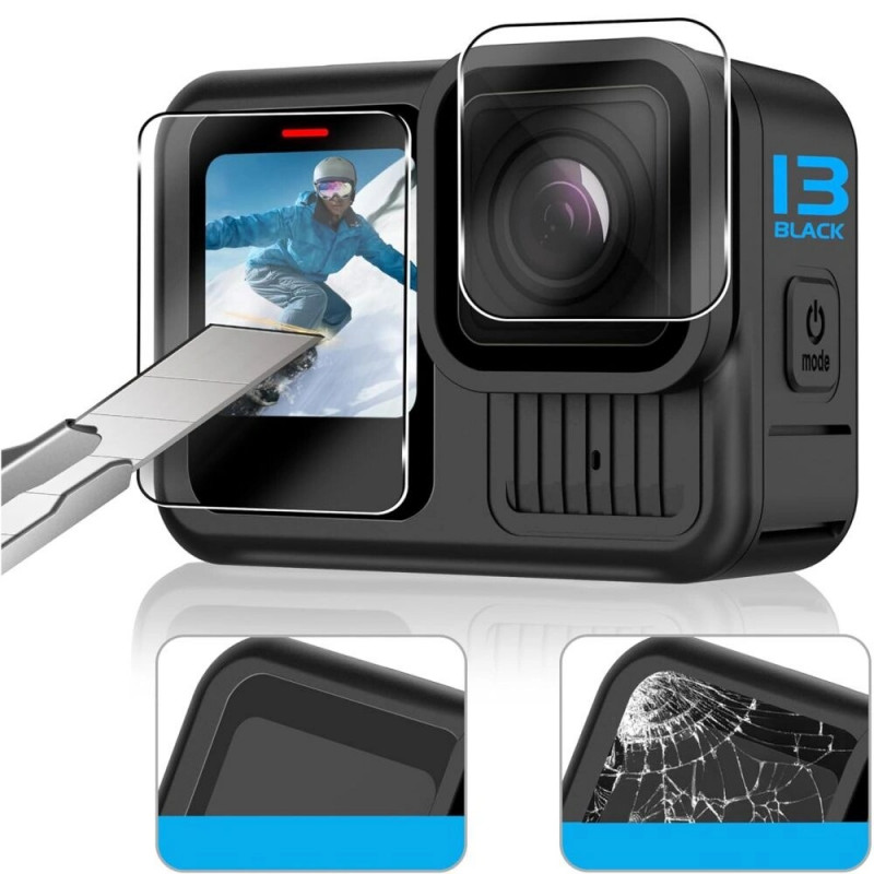 Tech-Protect Glass Fit+ Διαφανές Σκληρυμένο Γυαλί για GoPro Hero 13 (2 τεμ.), Διαφανές