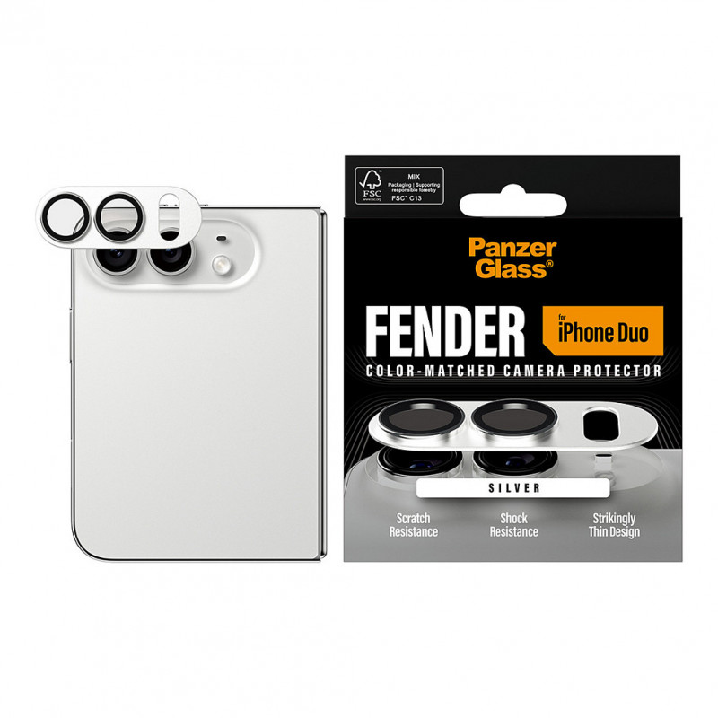 PanzerGlass Fender Προστατευτικό Κάμερας για iPhone Duo, Λευκό